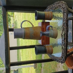 A real handmade Indian clay drinking set.